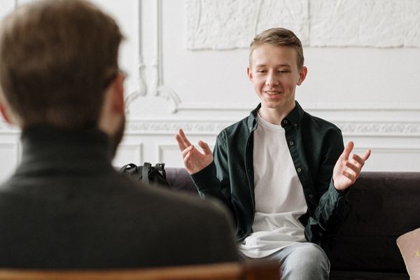 persona en sesión de coaching
